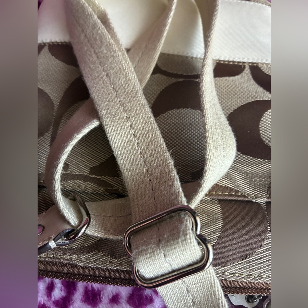 COACH Crossbody Bag,Coach Brown and Cream Crossbody Bag - Picture 10 of 16